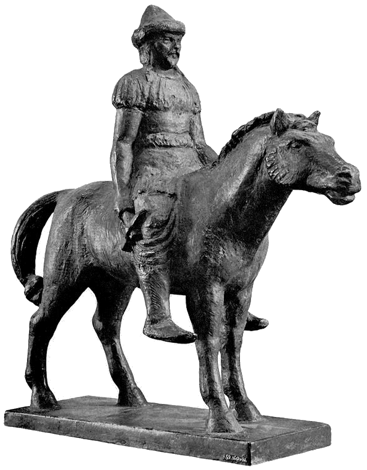Turni lovas (Meggyesi Ferenc szobra) / Turanischer Reiter (Skulptur von Ferenc Medgyesi) / Turanian rider (Sculpture of Ferenc Medgyesi)