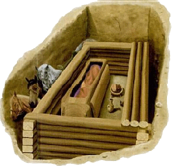 Egy paziriki sr / Ein Grab von Pazyrik / A grave from Pazyryk