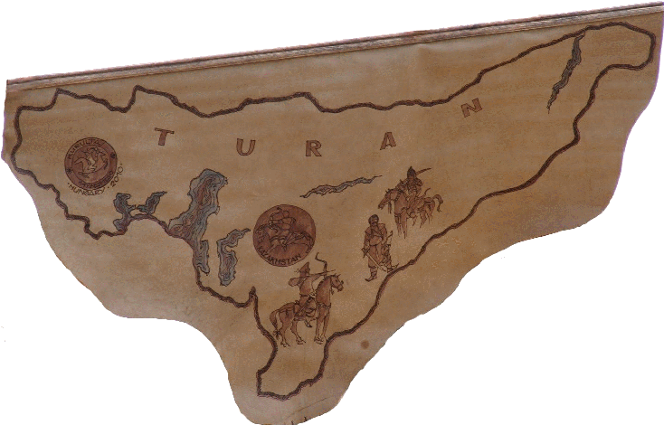 Turn szimbolikus trkpe / Die symbolische Karte von Turan / The symbolic map of Turan