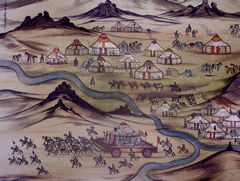 Mongol jurtatábor / Mongolische Jurtenlager / Mongolian Yurts camp
