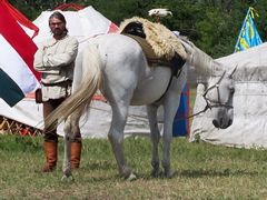 Tábori életkép lóval / Lagerszene mit Pferd / Camp scene with horse - 3