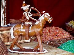 Lovasíjász - pörkölt cukorból (grillázs) / Berittene Bogenschütze - von geröstetem Zucker (Grillage) / Horseback archer - from roasted sugar (Grillage)