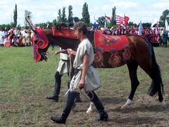 Akhal-teke ló a paziriki sírból származó szerszámzatban / Achal-Tekkiner Pferd im Geschirr vom Pazyrik Grab / Achal tekkiner horse in harness from the Pazyrik grave - 10