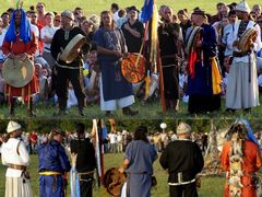 Az ünnepélyes közös szertartás a szertz körül / Die festliche gemeinsame Zeremonie um das Zeremonie-Feuer / The festive common ceremony around the ceremony fire - 20