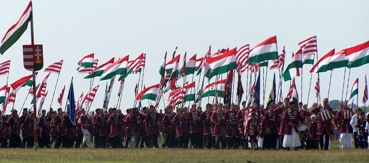 Gyalogos harcosok menete / Umzug der Infanterie / Procession of infantry