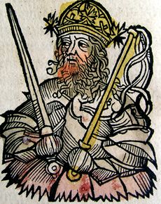 Attila, Isten ostora (fametszet a Schedel vilgkrnikbl) / Attila, Geiel Gottes (Holzschnitt von Schedelsche Weltchronik) / Attila, Scourge of God (woodcut from the Nuremberg Chronicle)