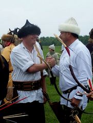 Íjászkézfogás csata eltt / Handschlag der Bogenschützen vor dem Schlacht / Handshaking of the archers before the battle