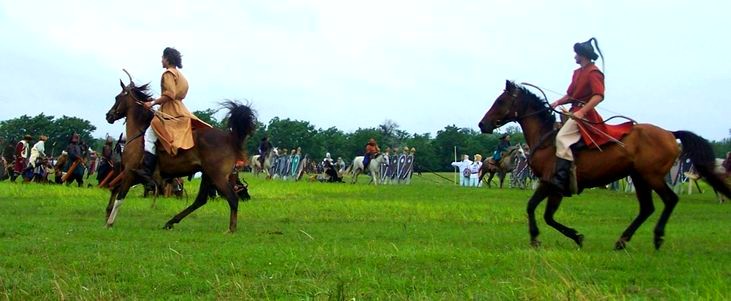 A magyar lovasság támadásban / Die ungarische Kavallerie im Angriff / The Hungarian cavalry in the attack