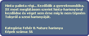 Hinta-palinta rgi... Kezd?dik a gyerekmondka.
  Itt most megltsom szerint hinta-harisnyval 
  kezd?dne s vget sem rne mg le nem tpnm
  Tobyrl a szexi harisnyjt.


  Kategria: Fehr & Nature harisnya
  Kpek szma: 56