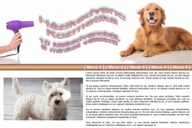 Kutyakozmetika tematikj webdesign minta