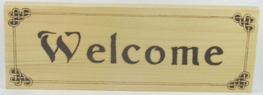Welcome tábla ajtóra