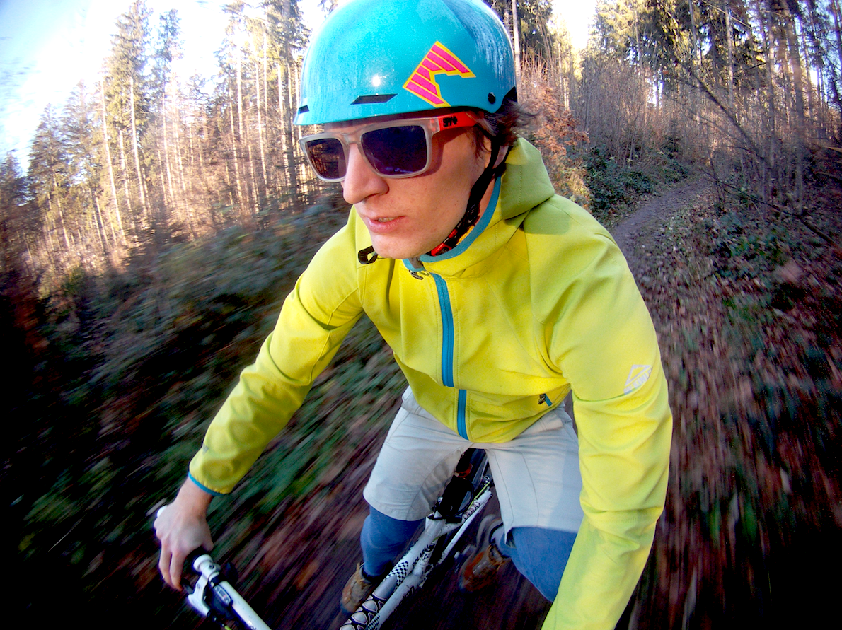 First helmet-mounted-broken-ski-pole-gopro attempt