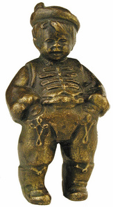 Paraszt (kis magyaros figurk) Bronz Szobor, Kisplasztika - Frfi figurk