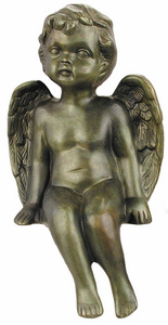 Duci szrnyas angyal Bronz szobor kisplasztika: ni brzols figurk