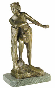 Amazon (jsz),mrvnyon Bronz szobor kisplasztika: ni brzols figurk