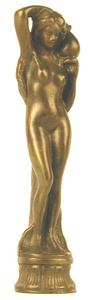 Pecstnyom ni figura korsval  Bronz szobor kisplasztika: ni brzols figurk