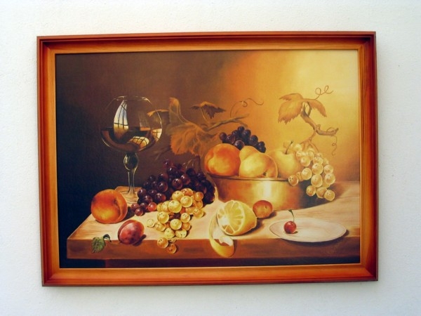 Falikép festmény reprodukció másolat 50x70cm BOROSPOHÁR SZŐLŐVEL