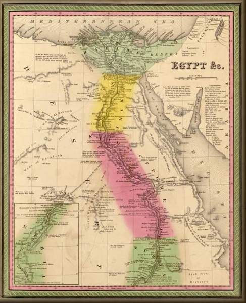 Antik rgi trkp nyomatok:Egyiptom 1849 reprint trkp 