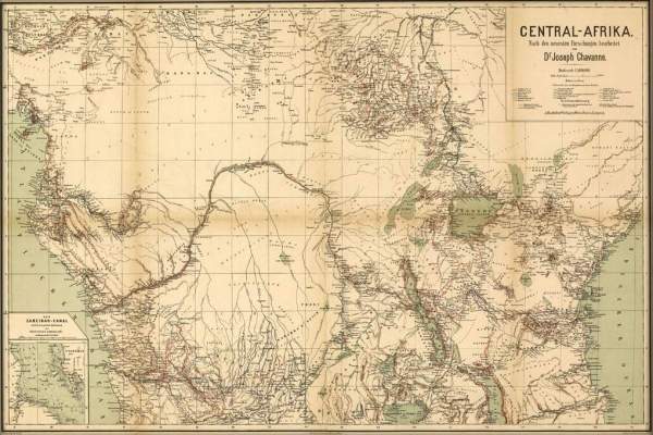 Közép-Afrika térkép 1881 reprint