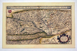 Feszített vászon térkép másolat régi antik reprint nagymagyarország térképek