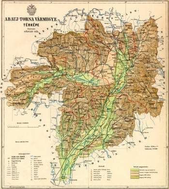 Antik rgi Abauj-Torna vrmegye trkp reprint