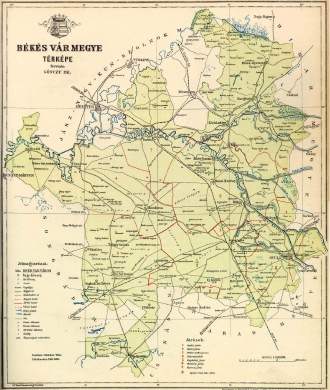 Antik rgi Bks vrmegye trkp reprint
