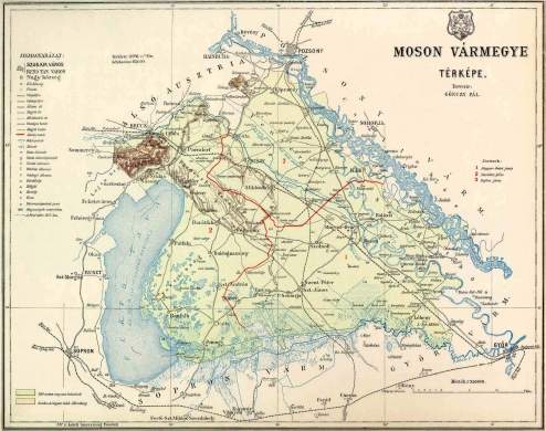 Antik rgi Moson vrmegye trkp reprint 