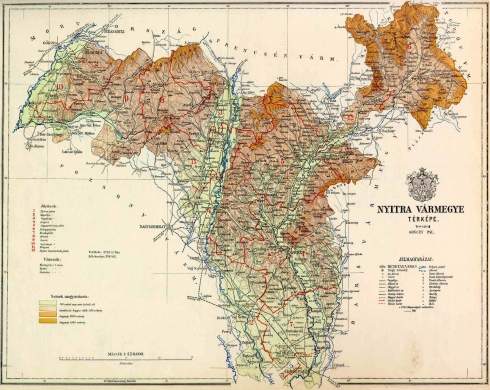 Antik rgi Nyitra vrmegye trkp reprint