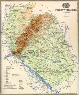 Antik rgi Pozsony vrmegye trkp reprint 