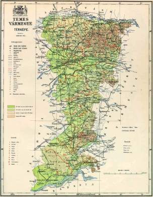 Antik rgi Temes vrmegye trkp reprint