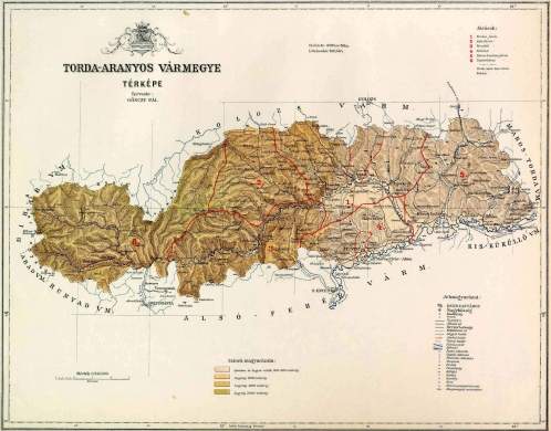 Antik rgi Torda-Aranyos vrmegye trkp reprint