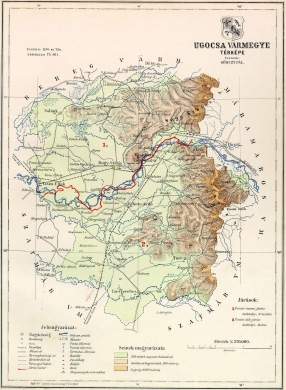 Antik rgi Ugocsa vrmegye trkp reprint