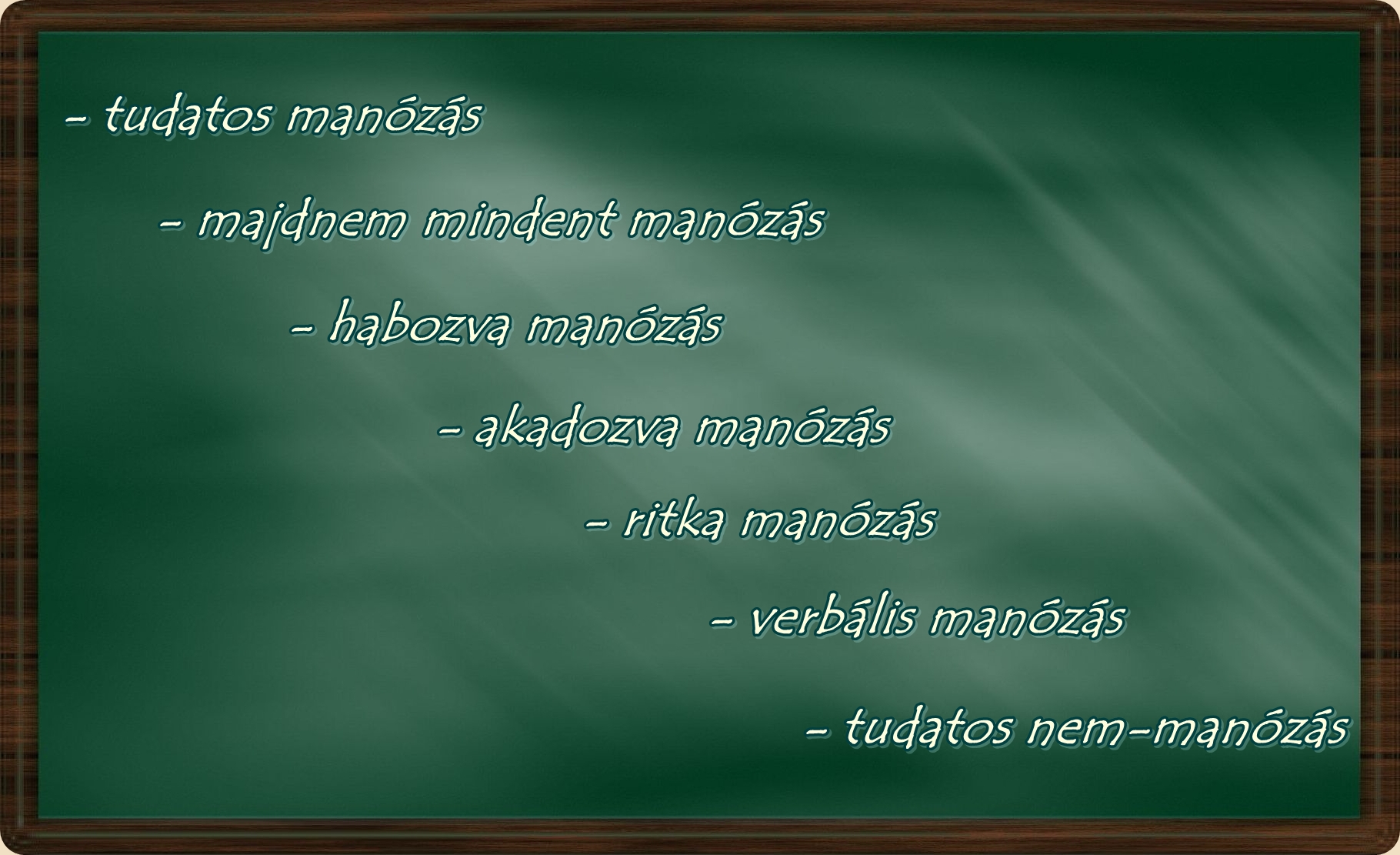 Tökmanó bácsi besorol