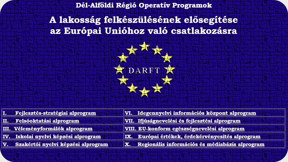 A lakosság felkészítése az EU csatlakozásra