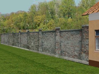 Brick fence