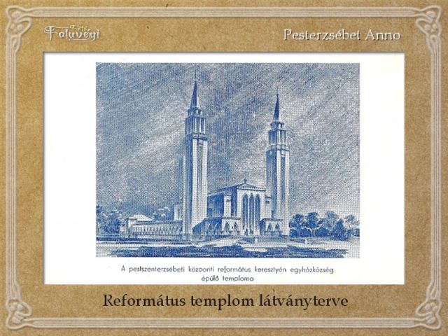 Pestszenterzsébet, Református templom látványterve