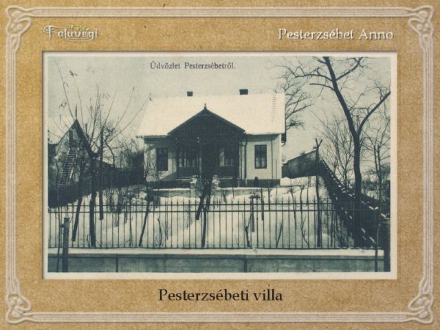 Téli táj, pesterzsébeti villa