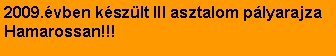 Sz�vegdoboz: 2009.�vben k�sz�lt III asztalom p�lyarajza Hamarossan!!!