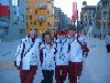 Julia with Szabolcs Vidrai, Zsofia Kulcsar and Zoltan Toth in the Olympic village
