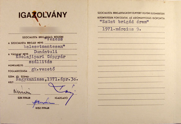 Igazolvány belső