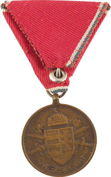Magyar Bronz Vitézségi Érem, 1939 hátlap