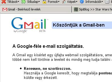 Gmail magyarul