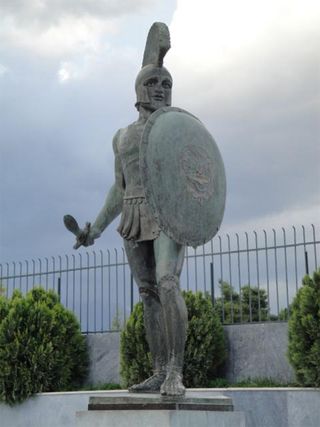 A képen a spártai leónidász látható...