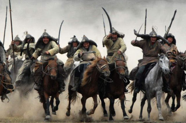 mongol harcosok láthatók a képen...