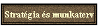 Strat�gia �s munkaterv
