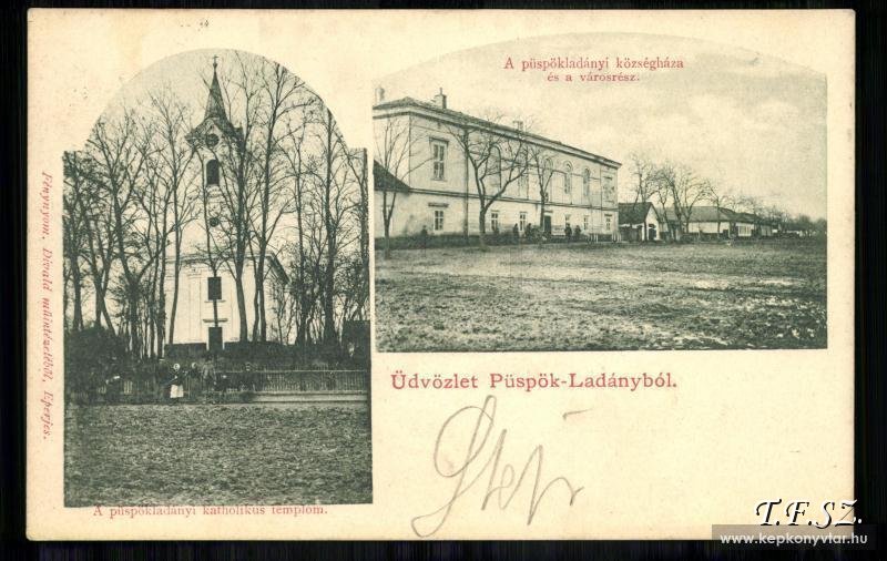 A pspkladnyi katholikus templom - A pspkladnyi kzsghza s a vrosrsz 1896-1905.jpg
