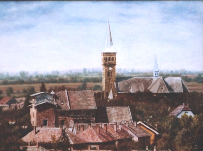 �v�ros, 30x40cm, olaj, v�szon, 2006.