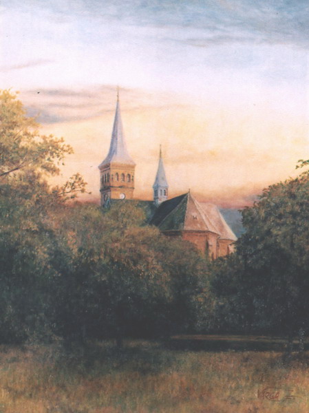 �jv�rosi templom, 30x40cm, olaj, farost, 2008.