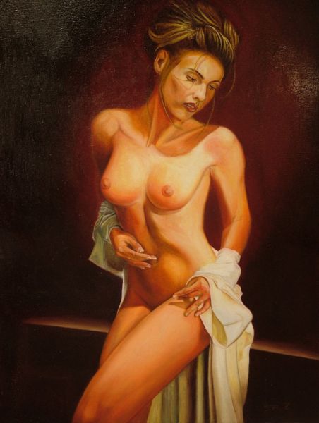 Akt, 50x70cm, olaj, v�szon, 2004.