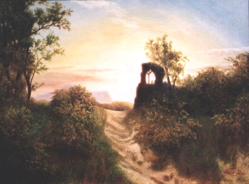 Kolostorrom, 30x40cm, olaj, v�szon, 2005.